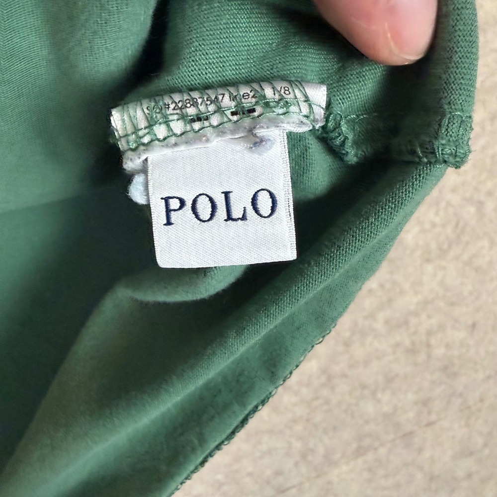 Polo Ralph Lauren V-Neck Shirt M 20x26 Classic Pony Green Short Sleeve Preppy - Picture 8 of 11
